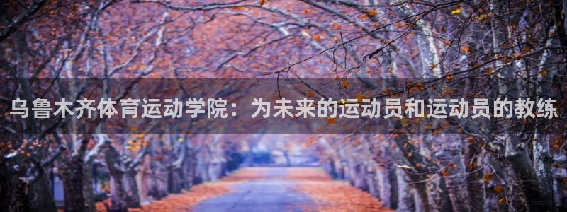 杏鑫凯捷平台注册链接：乌鲁木齐体育运动学院：为未来的运动员和运动员的教练