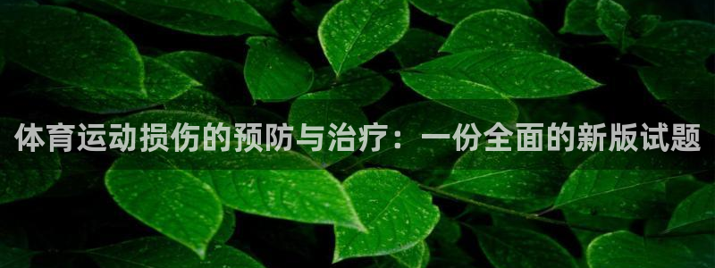 杏鑫体育官网登录：体育运动损伤的预防与治疗：一份全面的新版试题